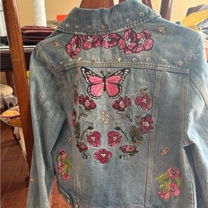 Bagatelle Oversized Embellished Denim Jacket